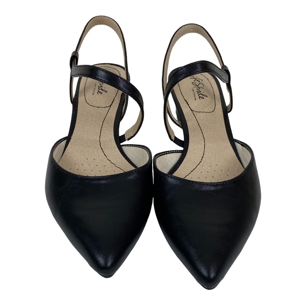 Life Stride Minimalist Slingback Pumps Slip On Black Size 8